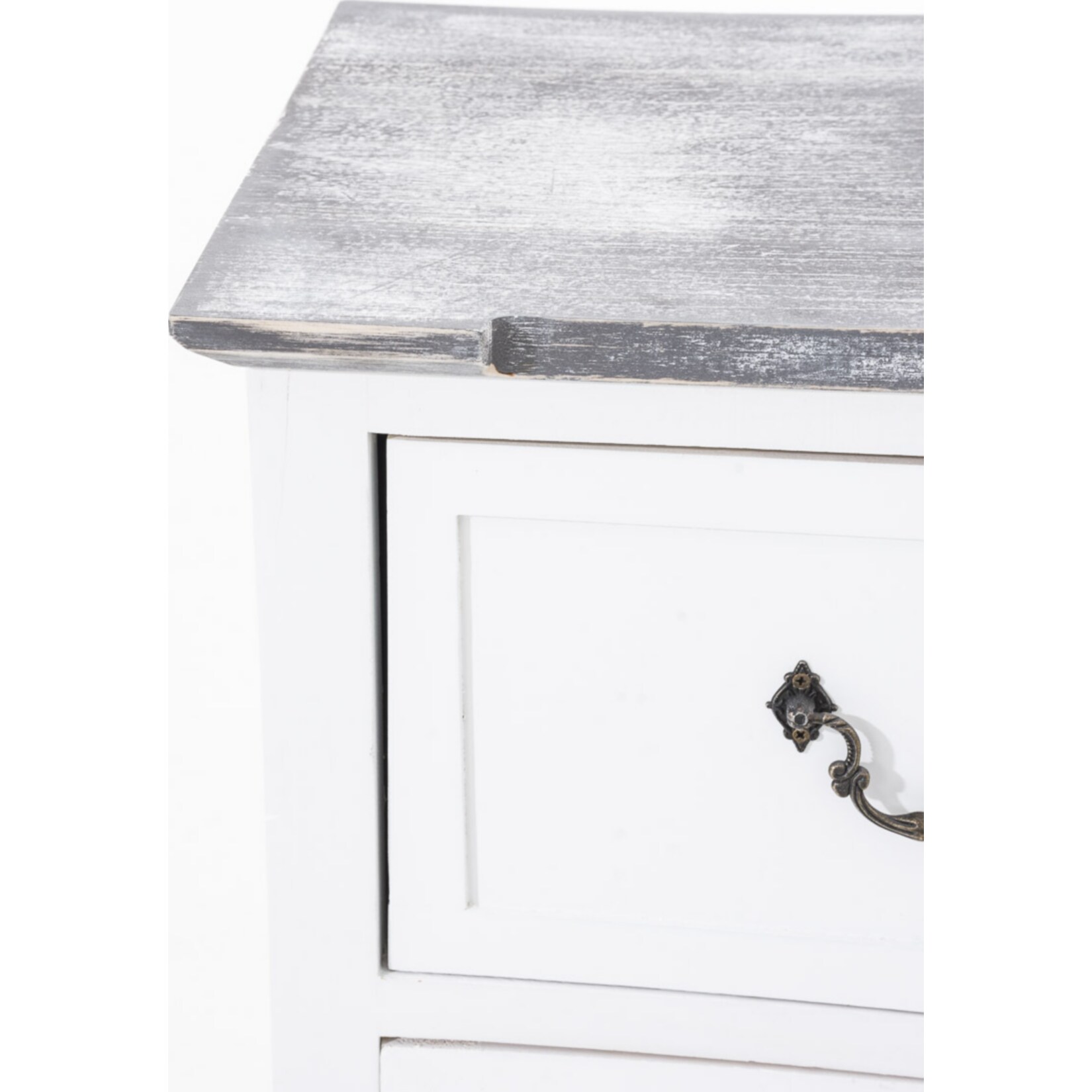 CLP Schubladenkommode PARANA im Landhausstil IHolzkommode mit drei Schubladen und einer Tür I Highboard im Landhausstil