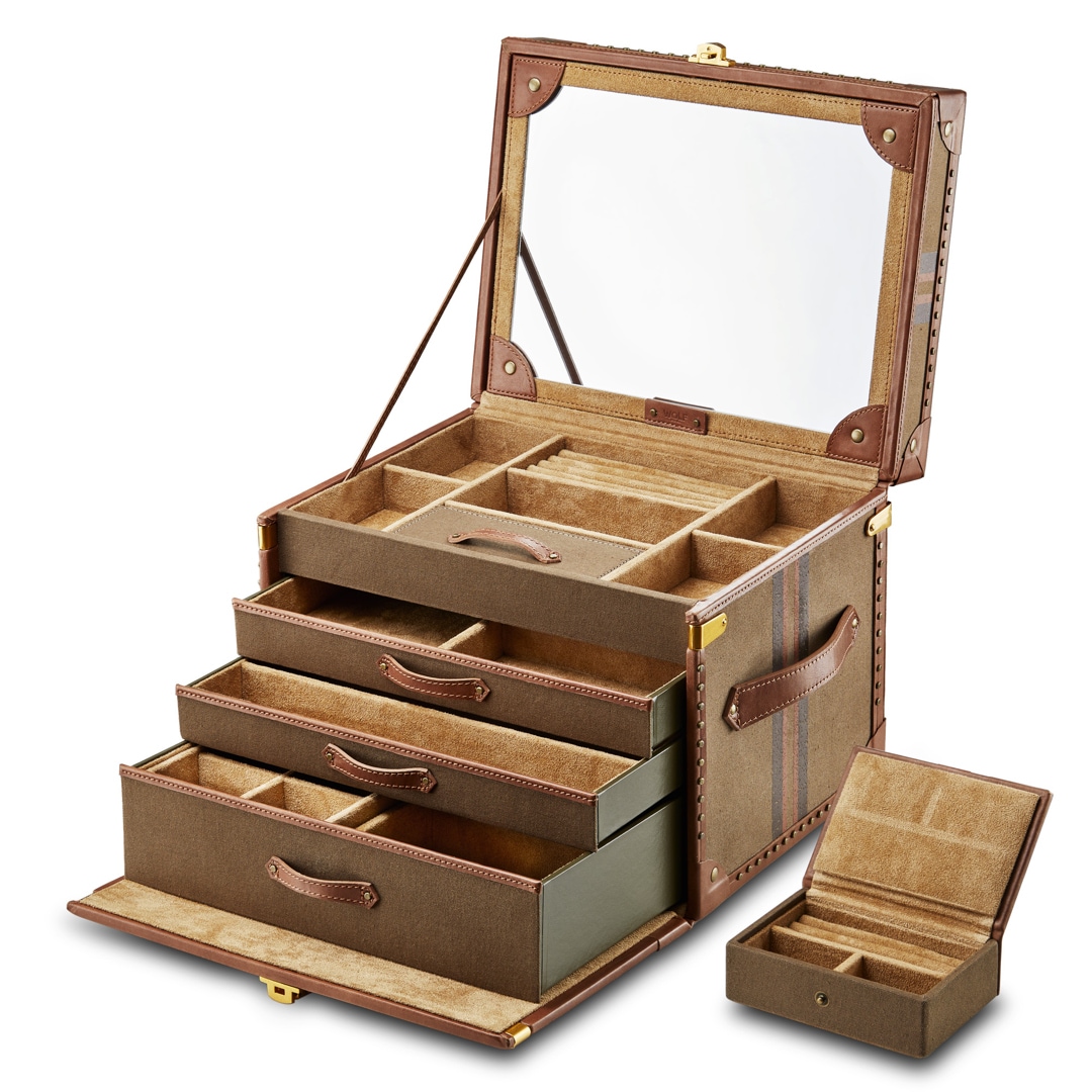 Wolf 1834 Ida Trunk Schmuckbox Khaki