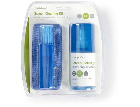 NEDIS - Kit de nettoyage CLSN120BU - Kit Nettoyage Écran 200 ml