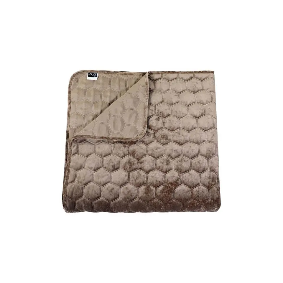 Unique Living - Bedsprei Peggy 220x220cm taupe