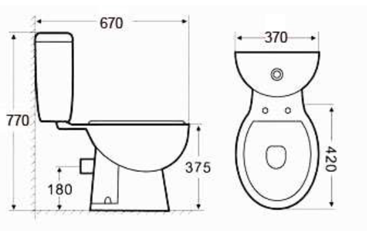 Eastbrook Loire toiletpot wit glans