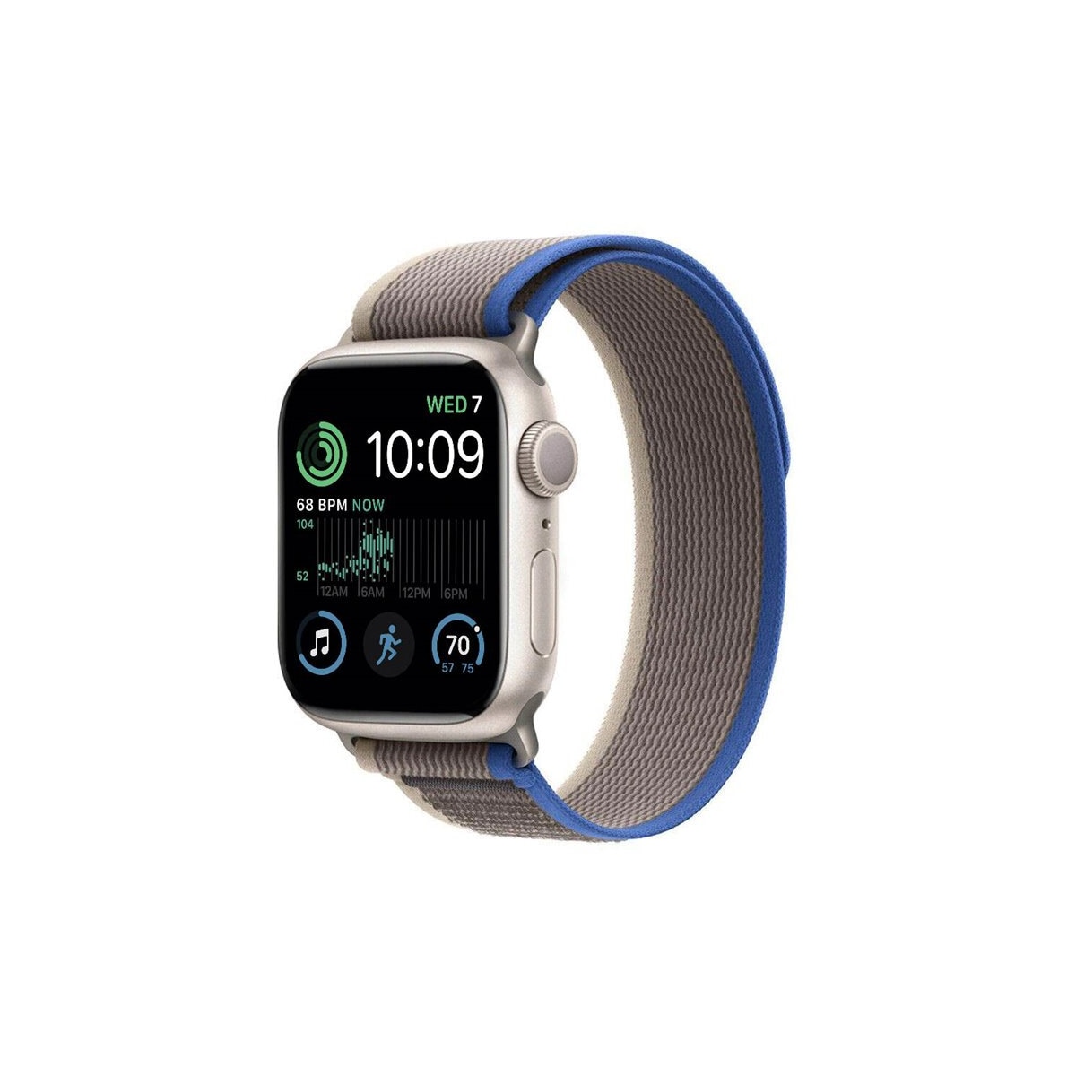 Tactik nylon armbånd Apple Watch SE 2022 (44mm) - Blueroom grey