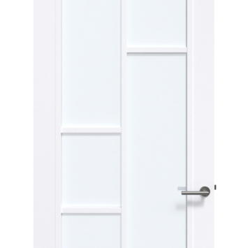 Arne & Bodil binnendeur ABD506 satijnglas - extra wit afgelakt - glaslat extra wit