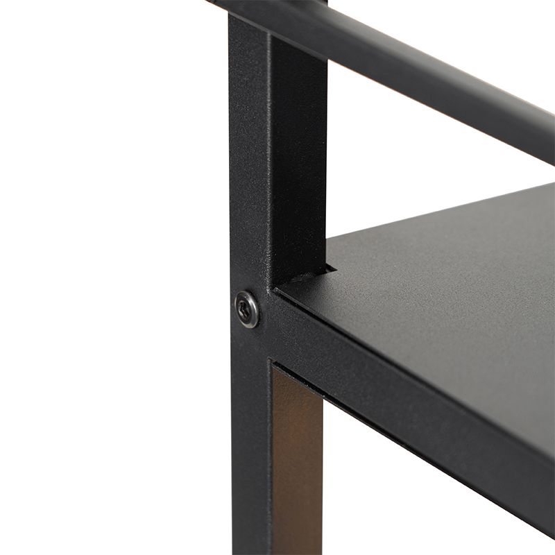 Industriële vloerlamp zwart - Cage Rack