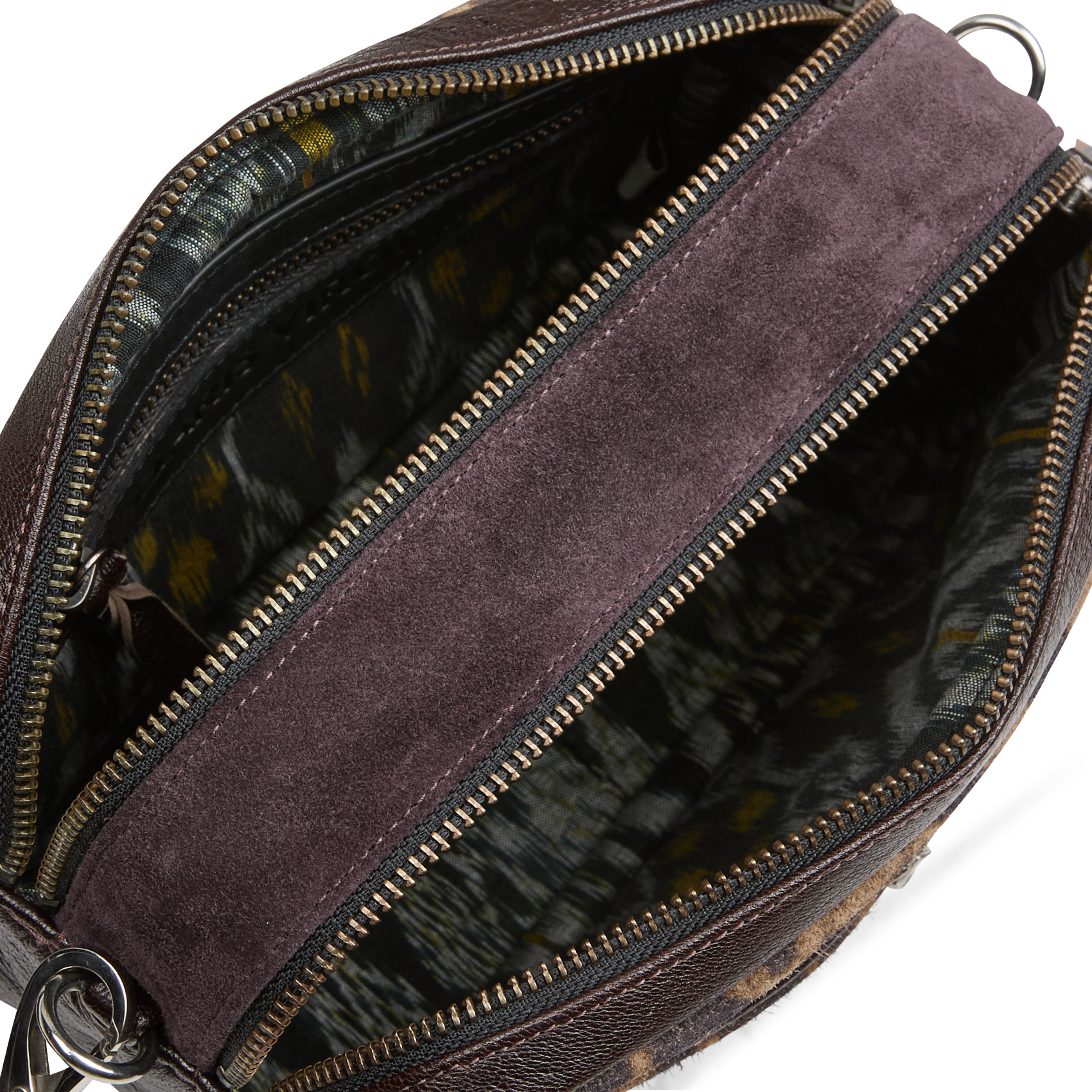 LILY - Sac bandoulière en cuir imprimé | Marron