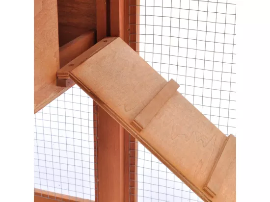 Clapier large d'extérieur pour petits animaux de compagnie Bois