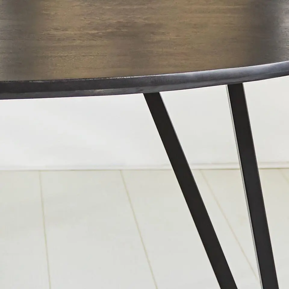 Zwart ovale eettafel Cesar 230x100 cm - Mangohout - Zwart