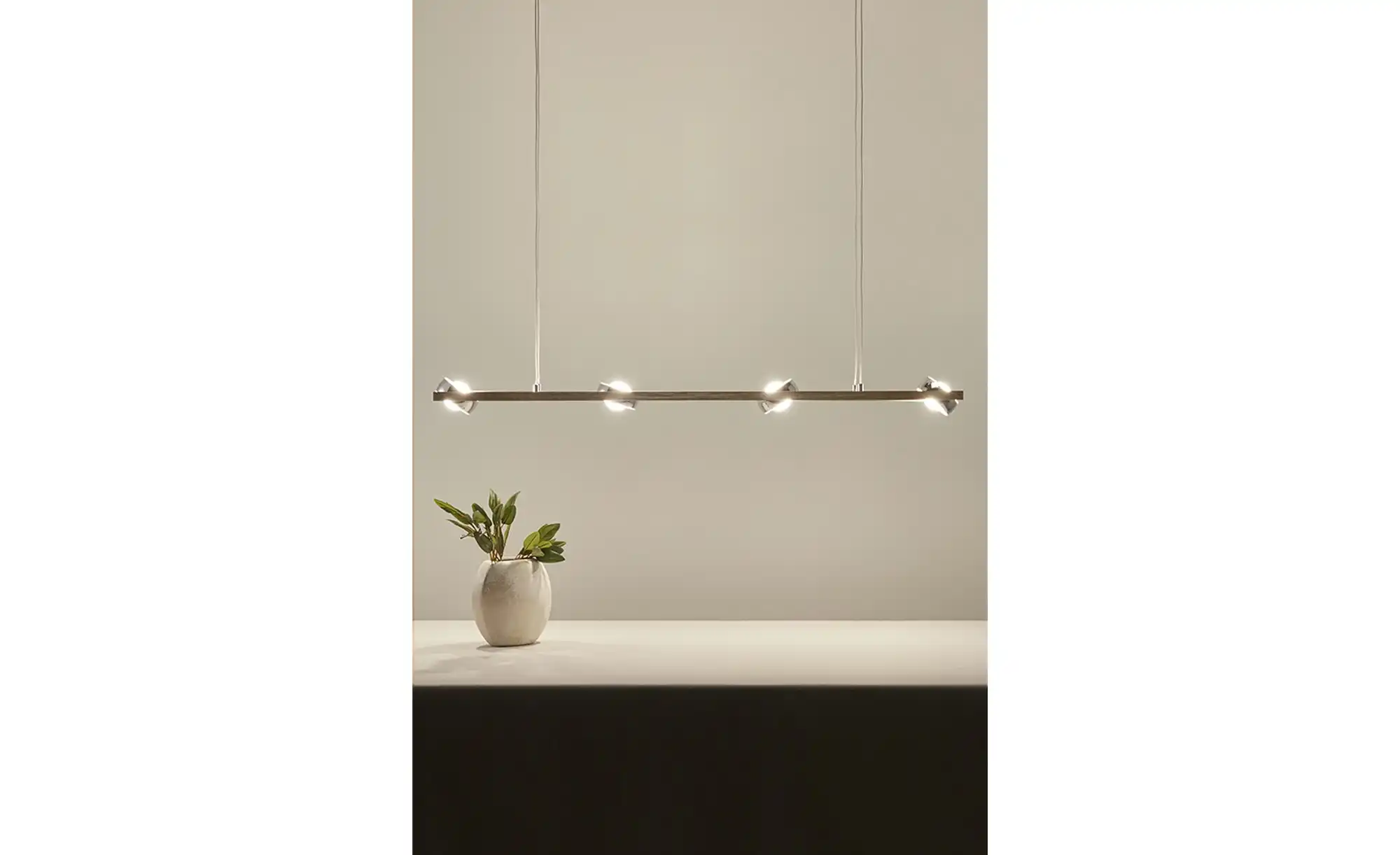 Paul Neuhaus Smart Home-Pendelleuchte, 8-flammig, Nickel matt