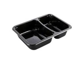 Bakke 2-rum 2171-2B 215/315 ml 171x127x38 mm CPET Sort,816 stk/krt