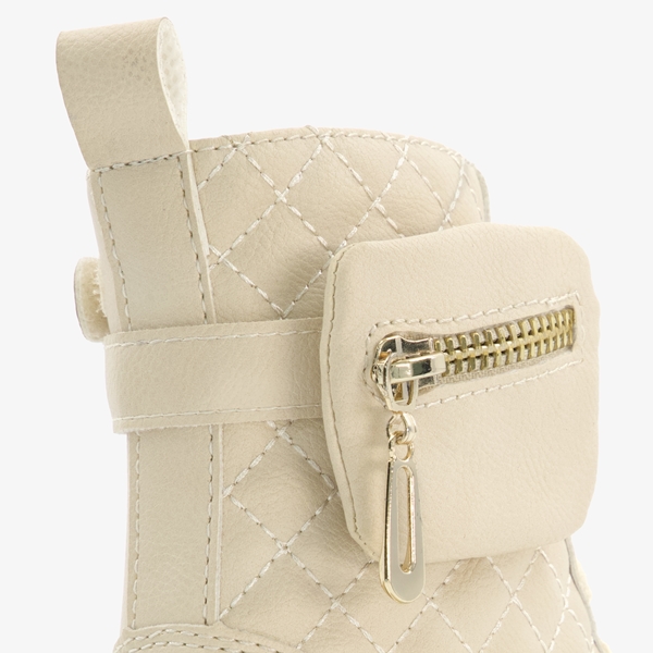 Blue Box meisjes veterboots beige met tasje