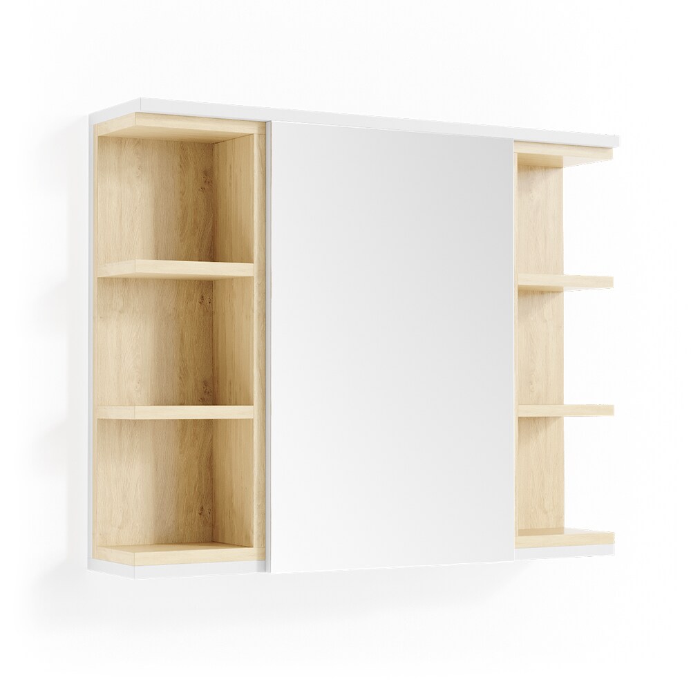 Vicco Spiegelschrank Aquis Spiegel Badspiegel Wandspiegel Bad EicheWeiß