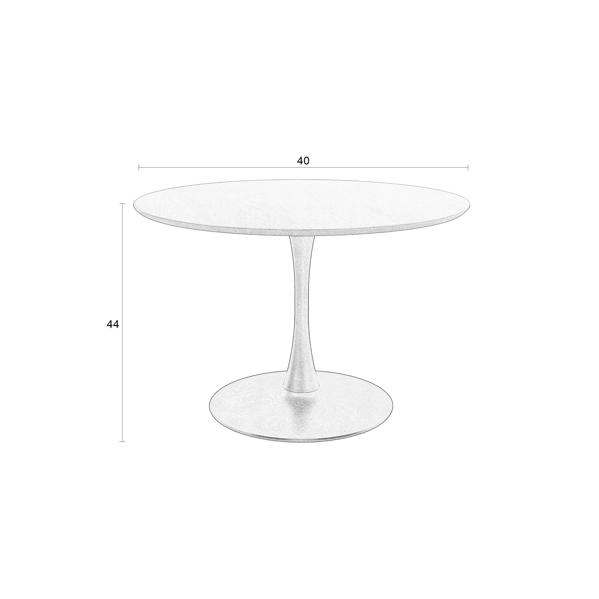 by fonQ  Malta Eettafel - Ã 110 cm - Bruin