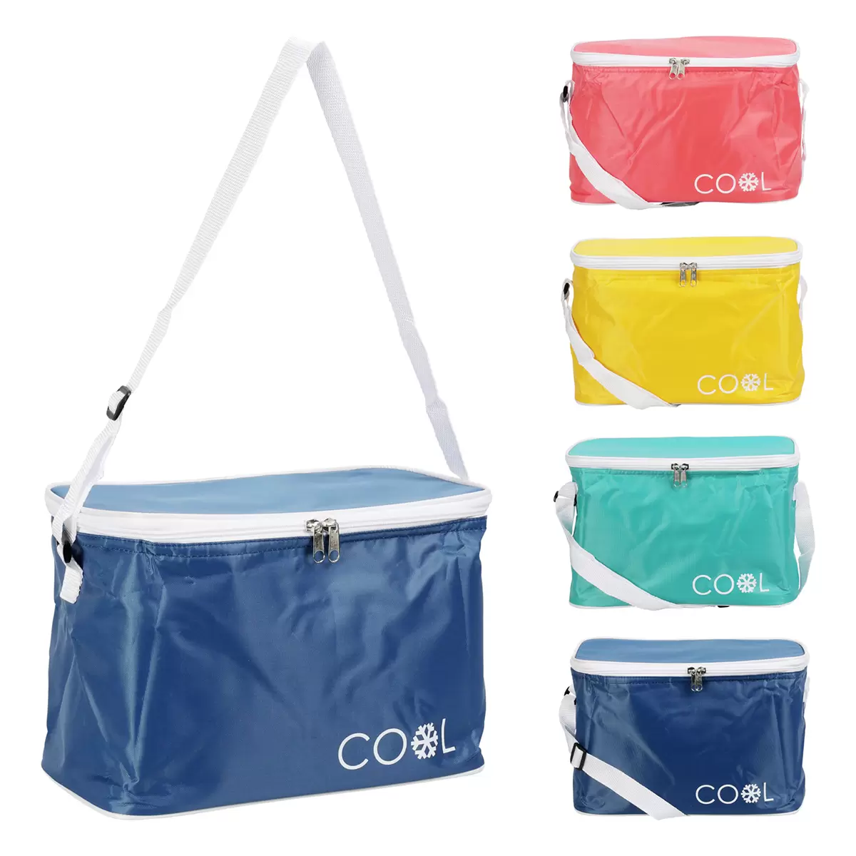 Kühltasche blau,gelb,rot,türkis