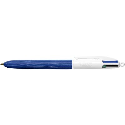 BIC 4 Couleurs Bois - Stylo à bille 4 couleurs effet bois - disponible dans différentes couleurs