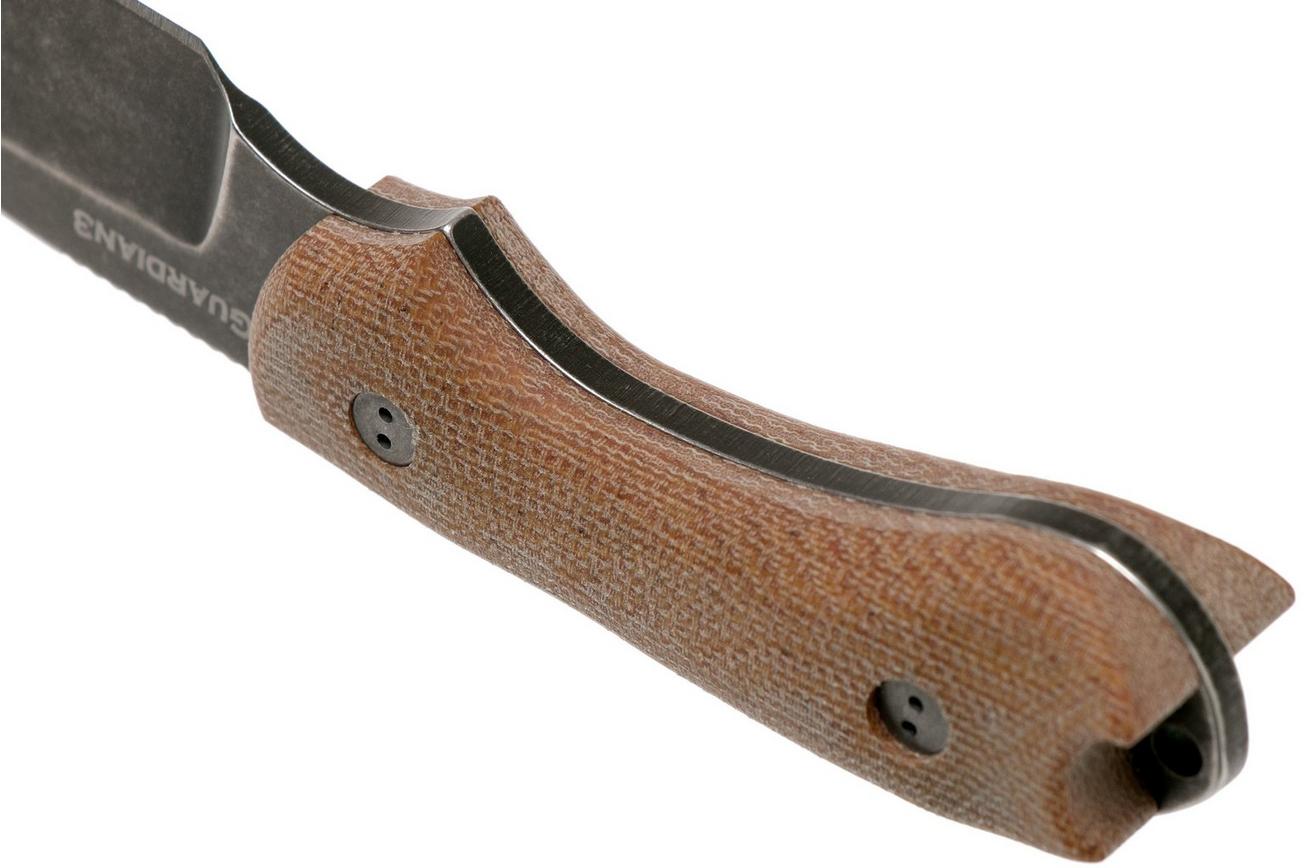 Bradford Guardian 3FE, 3D Natural Micarta Guardian 3 M390, Sabre Nimbus, False Edge 3FE-104N
