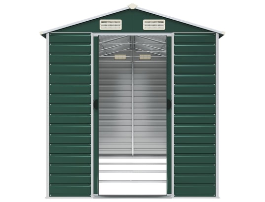 VIDAXL - Abri de jardin vert 191x385x198 cm acier galvanisé