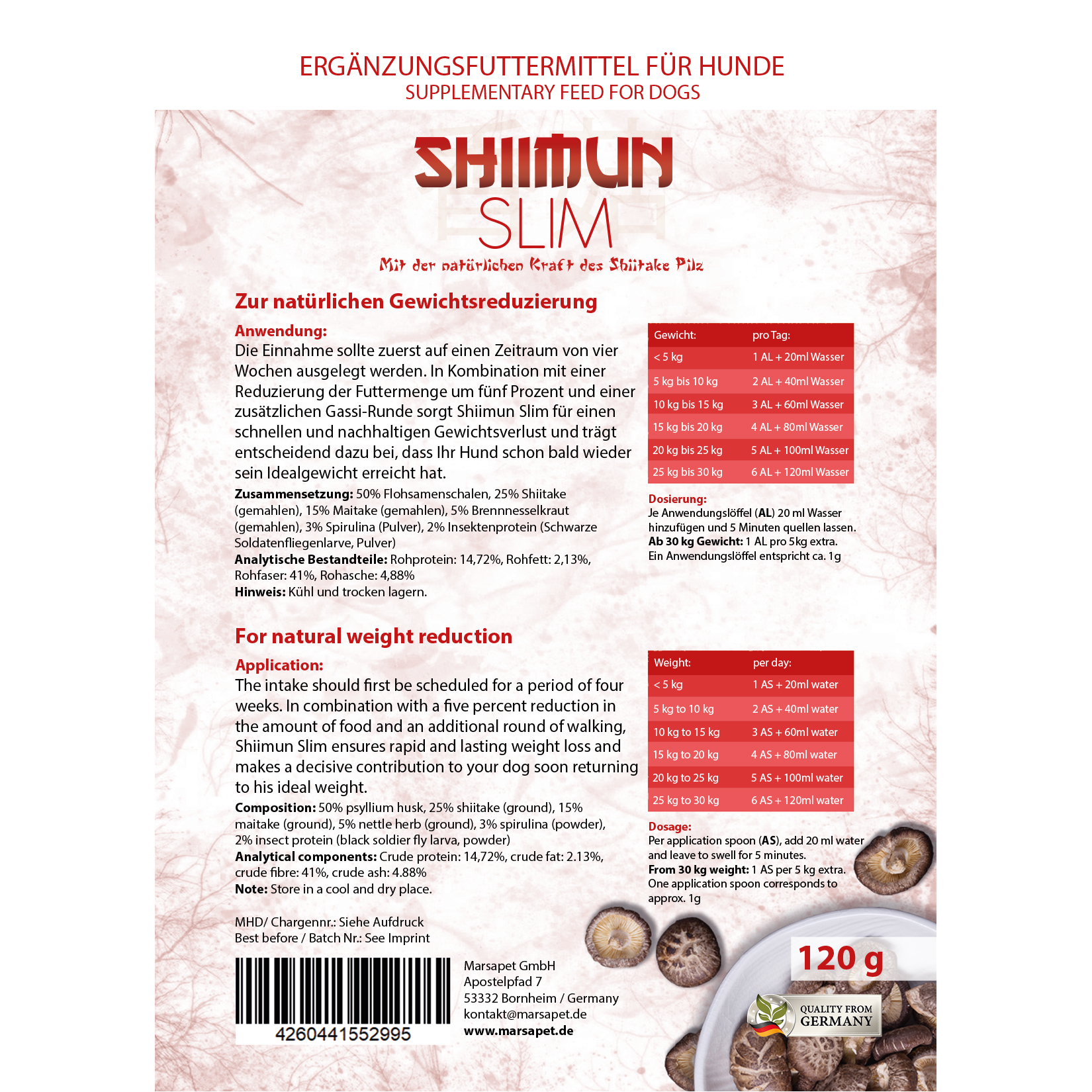 Shiimun slim poudre - shiimun slim pulver - 120g