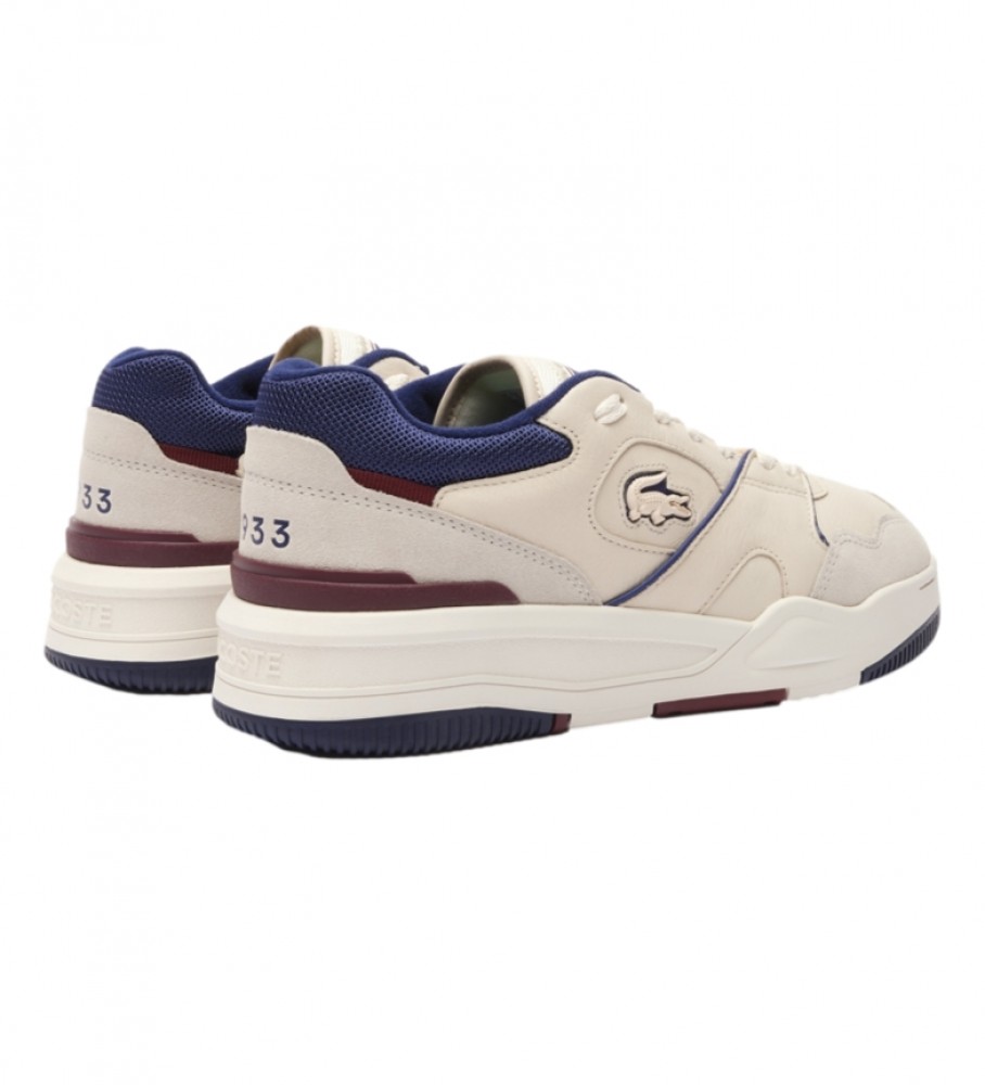 Tênis Lacoste Lineshot de couro bege