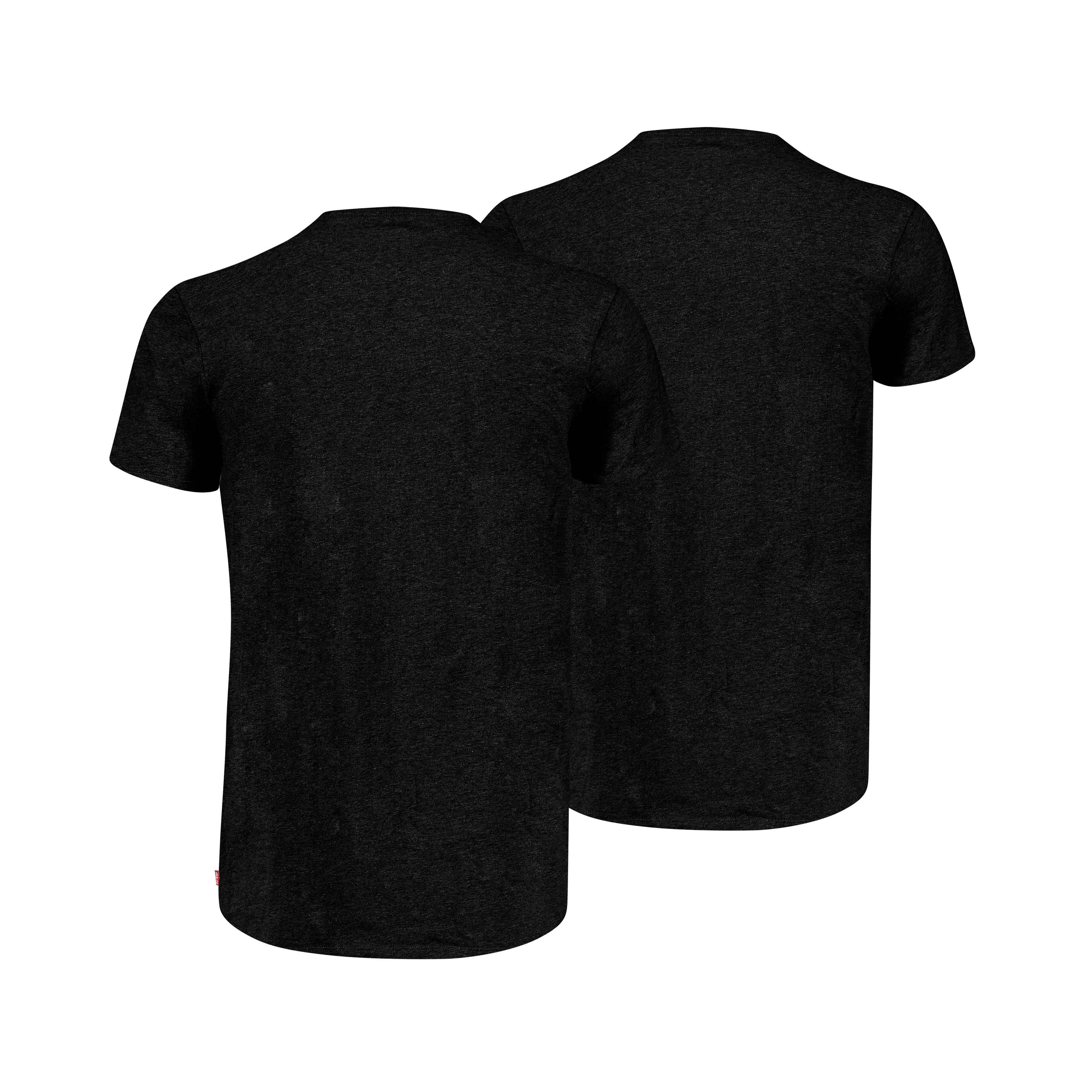 Levi's ondershirt (set van 2) zwart