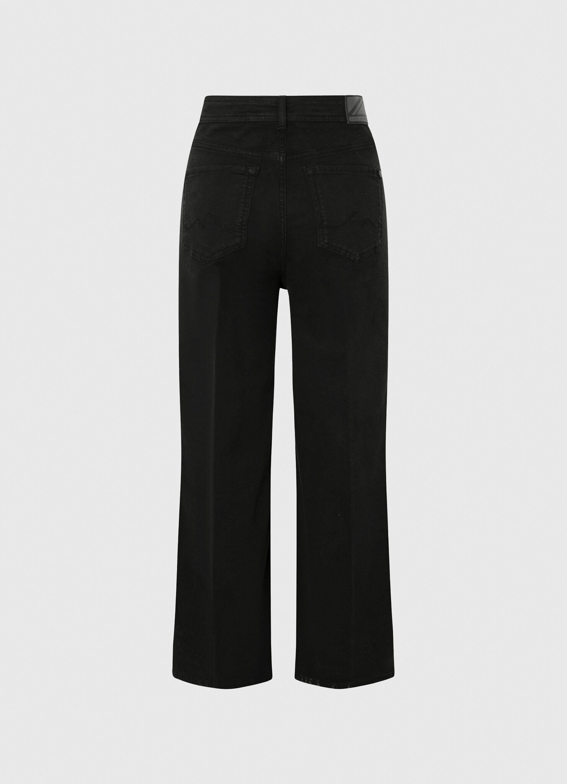 Calça boca de sino de algodão - preta