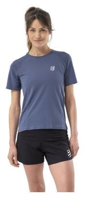 Maillot manches courtes Compressport Performance Bleu Femme
