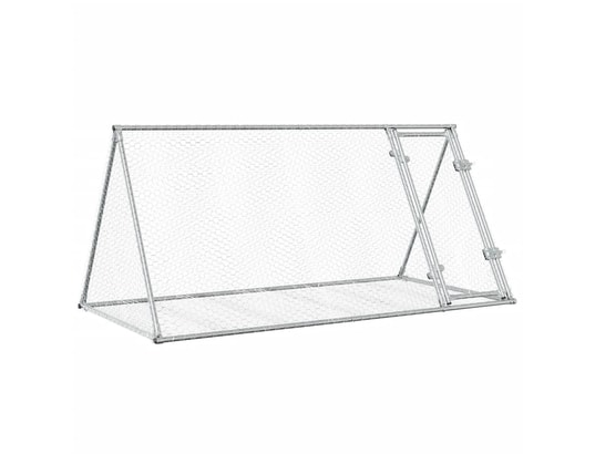 VIDAXL - Cage à lapin argenté 200x105x91 cm acier galvanisé