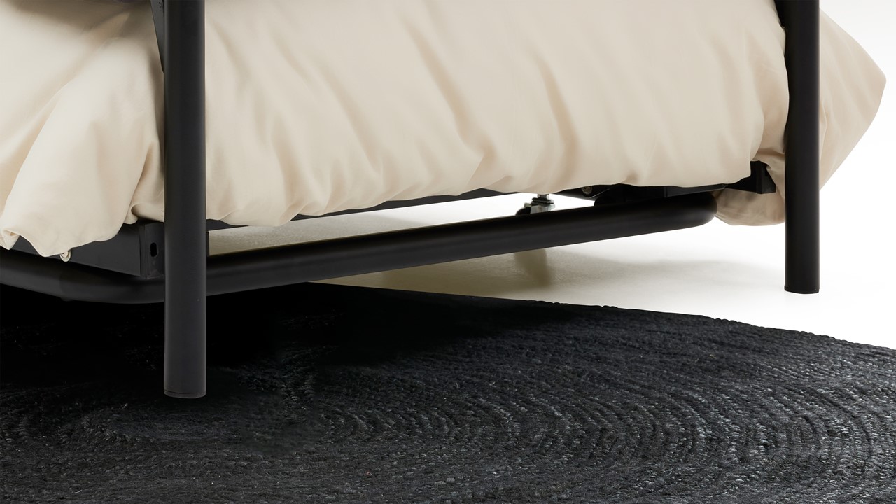 Bed met onderschuifbed Doppia zwart