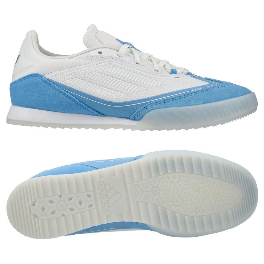 adidas F50 Messi Freestyle IN - Blanc/Doré/Blue Burst