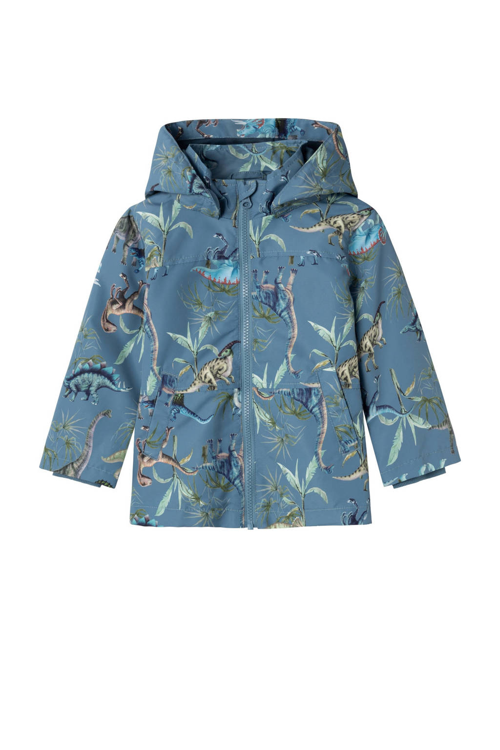 NAME IT zomerjas NMMMAX met all over print blauw/multicolor