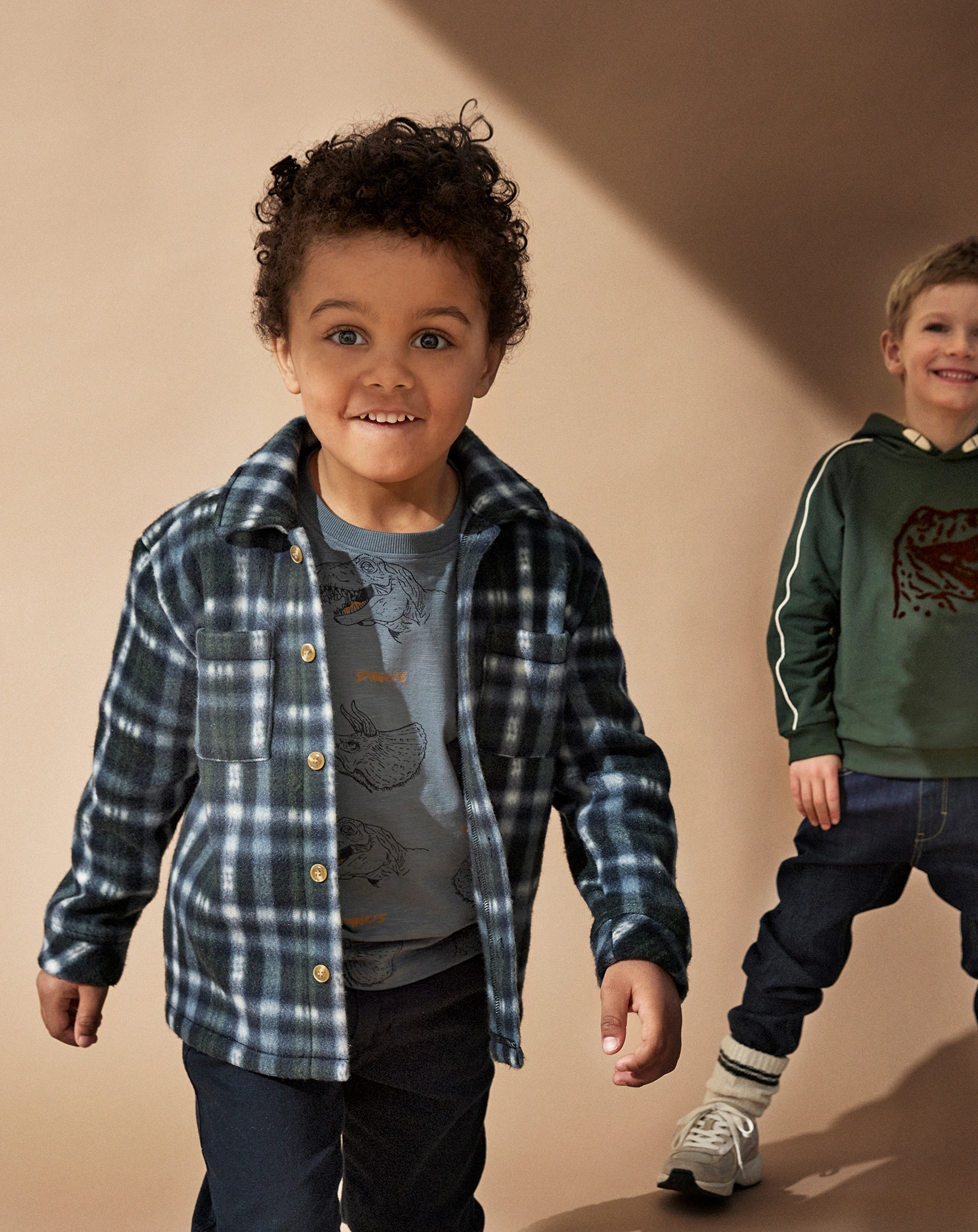 Fleece-Langarmhemd CHECK in blau