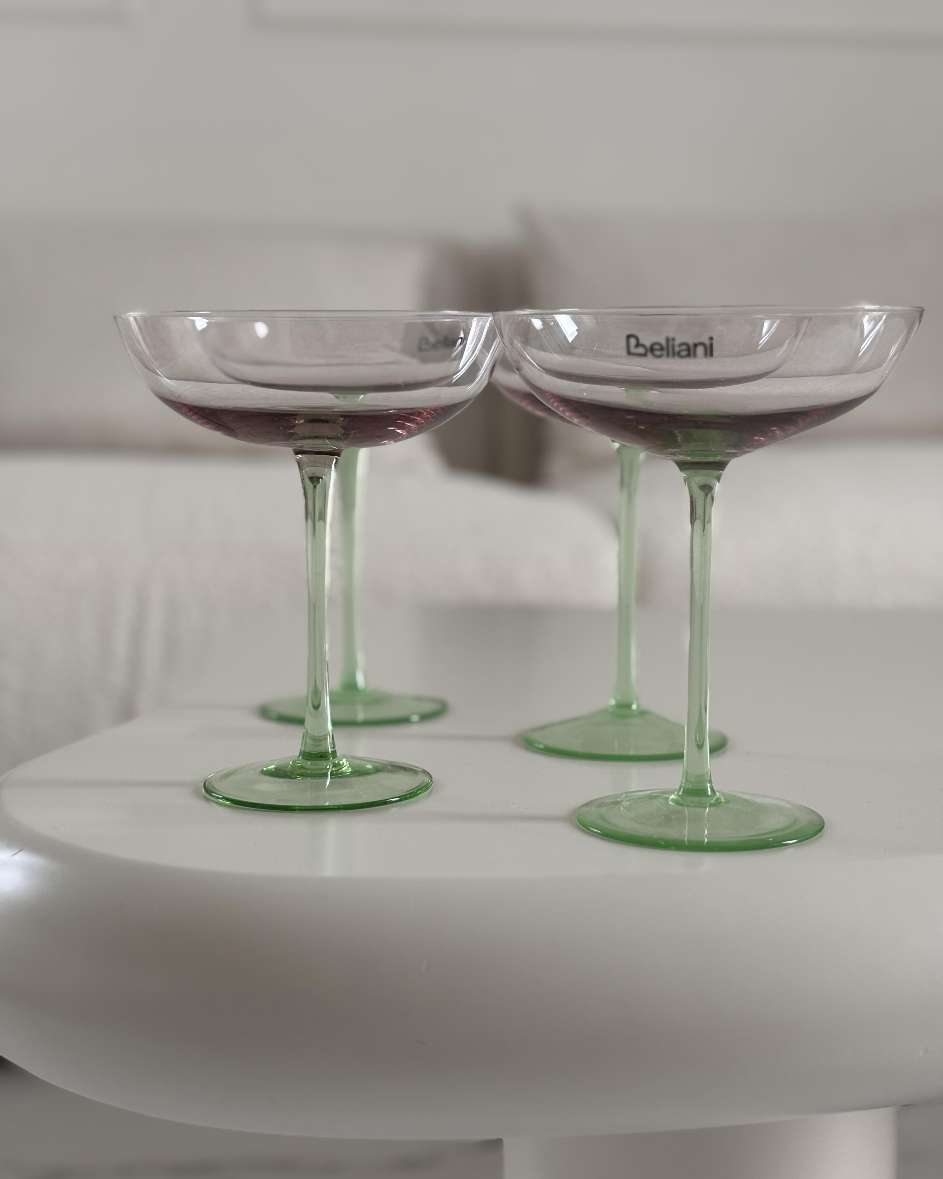 Set van 4 martiniglazen DIOPSIDE 250 ml Roze