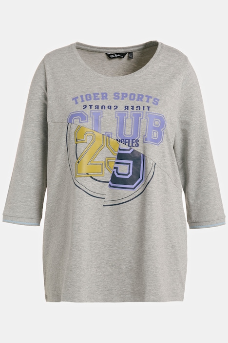 Shirt, Teilungsnähte, A-Linie, Rundhals, 3/4-Arm