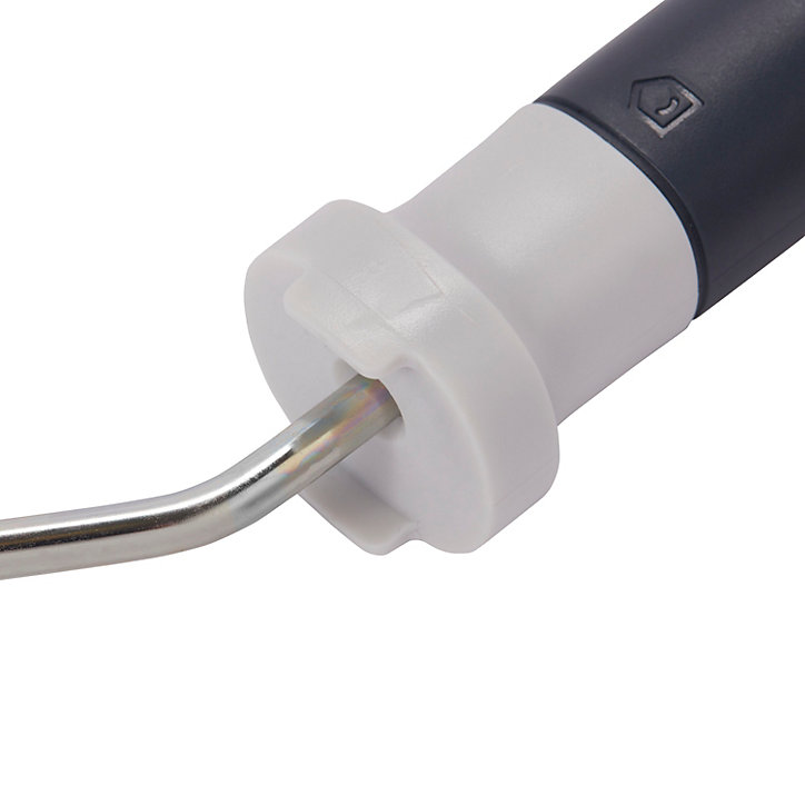 Monture pour rouleau GoodHome acier gris L.100 x Ø6mm