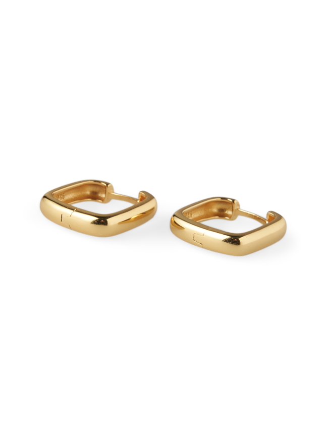 Hanna Hoop-øreringe | 925 sterlingsølv/18k forgyldt. Ø1 x 1,5 x 0,3 cm. 2 stk. | Gold | & Copenhagen