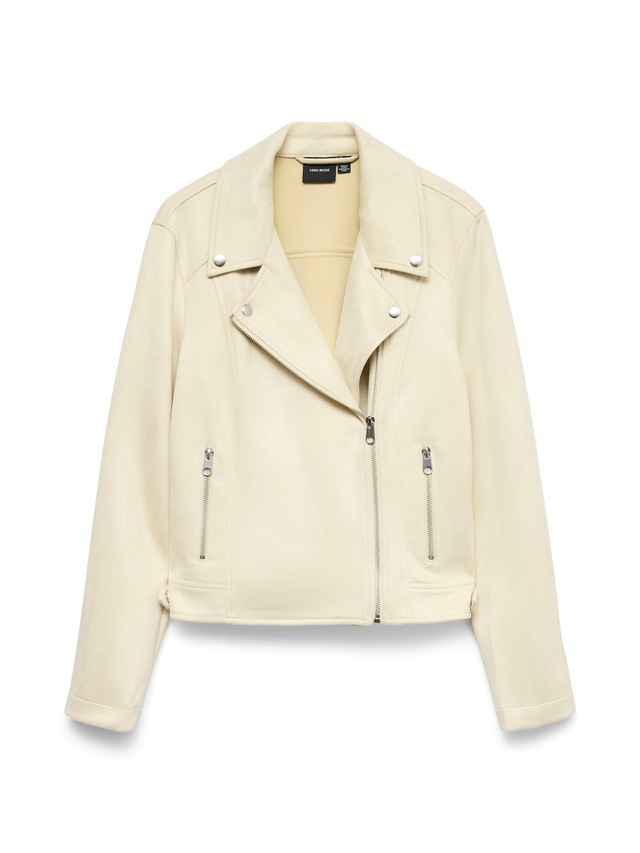 Vero Moda Bikerjacke »VMJOSE SHORT FAUX SUEDE JACKET GA NOOS« mit asymetrischem Reissverschluss