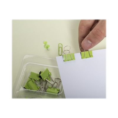 Exacompta Iderama - Kit de 58 attaches (pince-notes, trombones et punaises) - vert anis