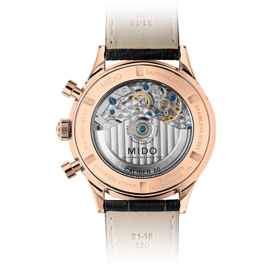 Mido Multifort Patrimony Automatik Chronograph Silbrig