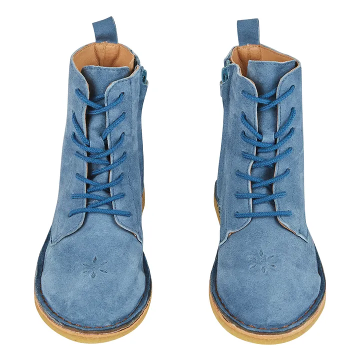 Emile et Ida Bottines à Lacets Cuir Emi | Bleu ciel