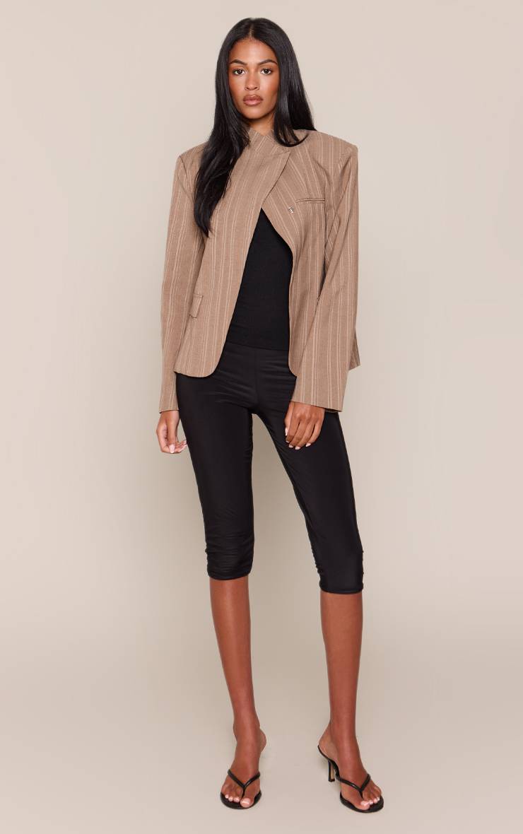 Noir Capri Slinky Double Couche Coupe Tall