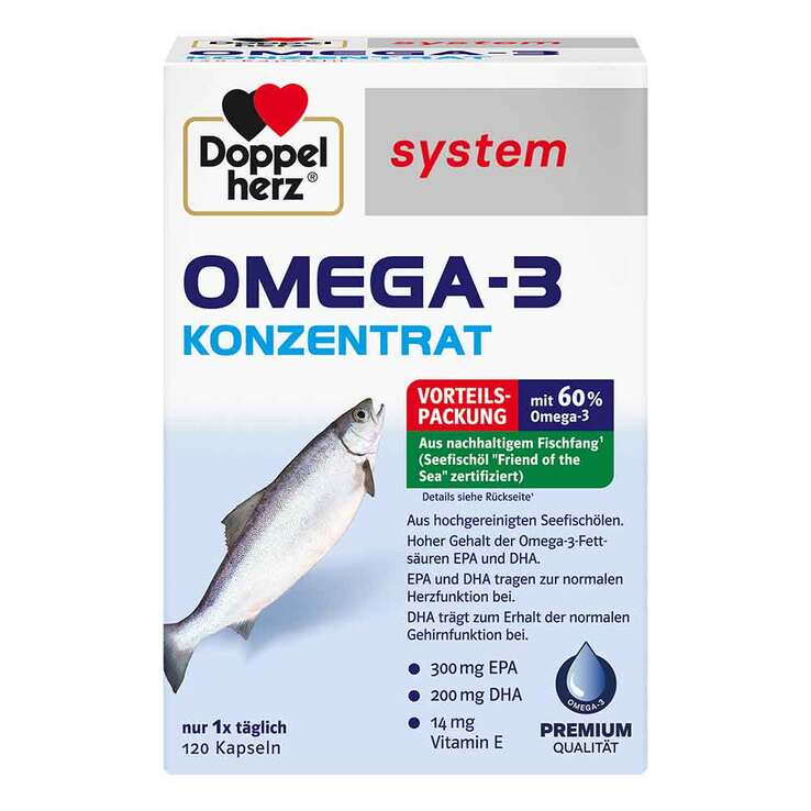 Doppelherz system Omega-3 Konzentrat Kapseln, 120 St
