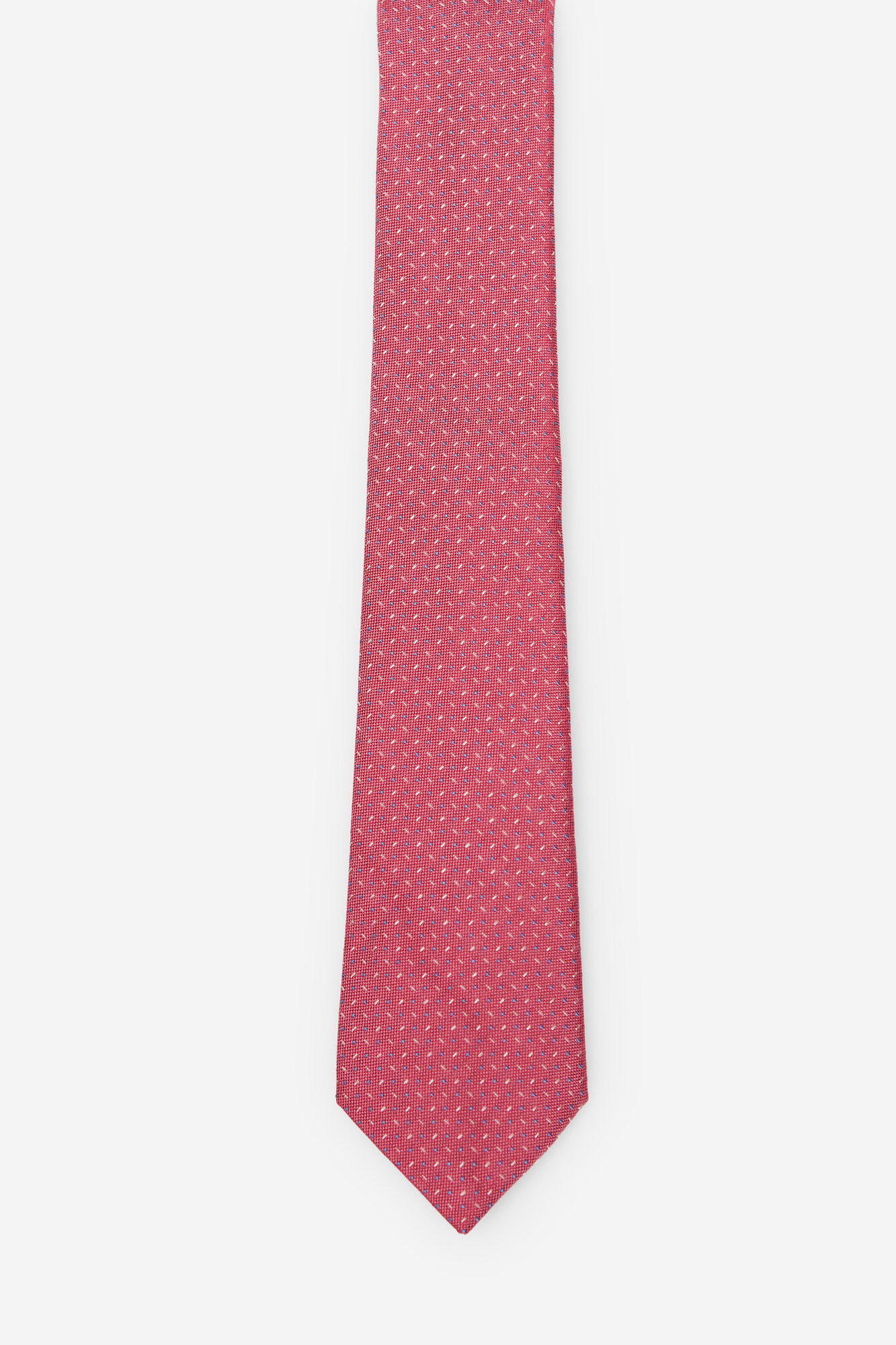Gravata de seda com microestampa - Rosa