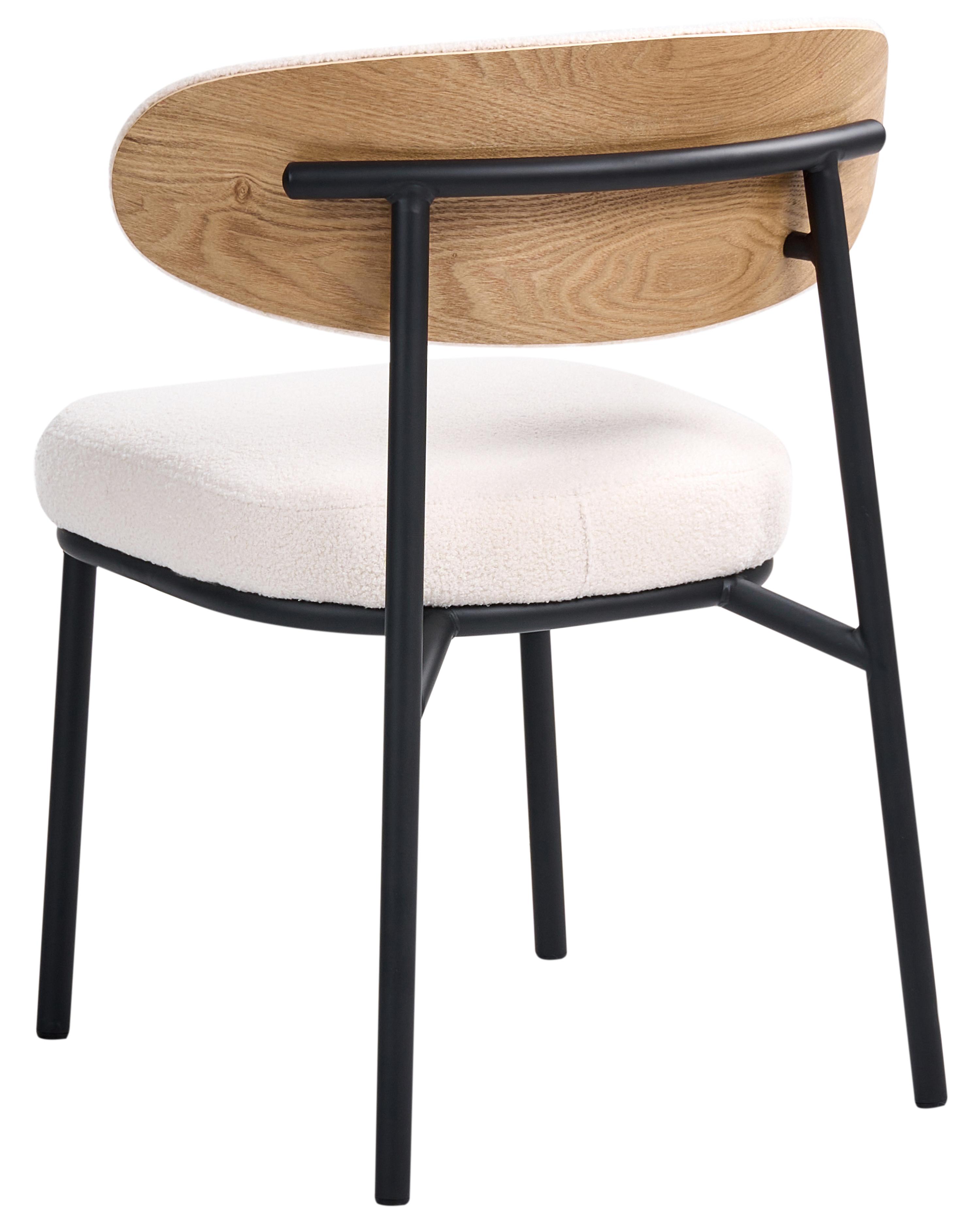 Set van 2 eetkamerstoelen WINTON Bouclé Gebroken wit