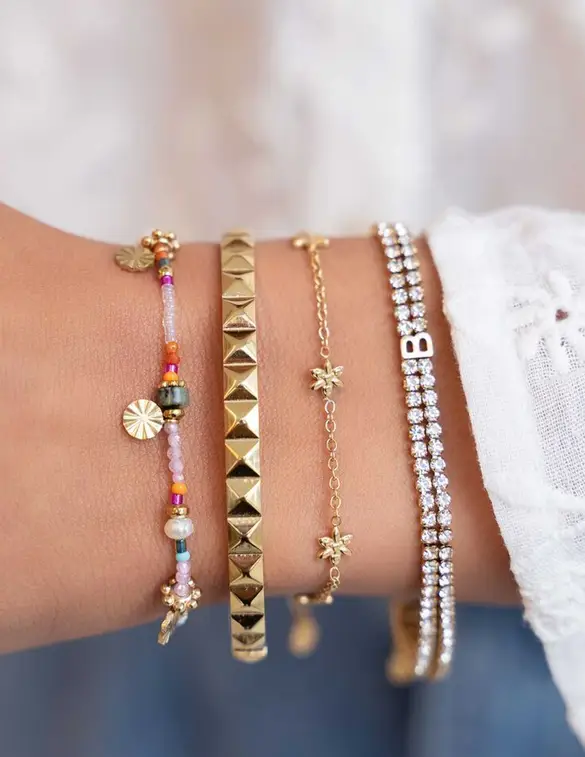 My Jewellery Armband met bloemen MJ07965