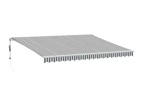 Auvent rétractable automatique avec LED anthracite et blanc