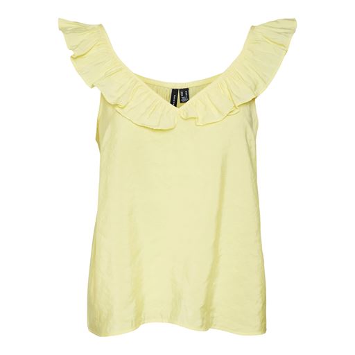 Vero Moda Queeny Frill Top, Goldfinch, XL