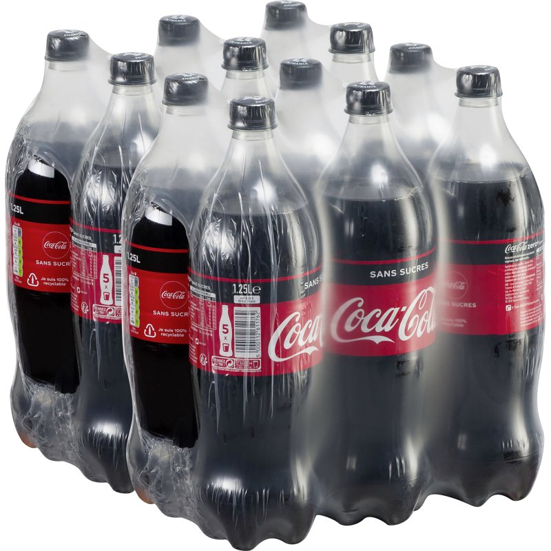 Coca-Cola Zero 1,25 L - 12 bouteilles