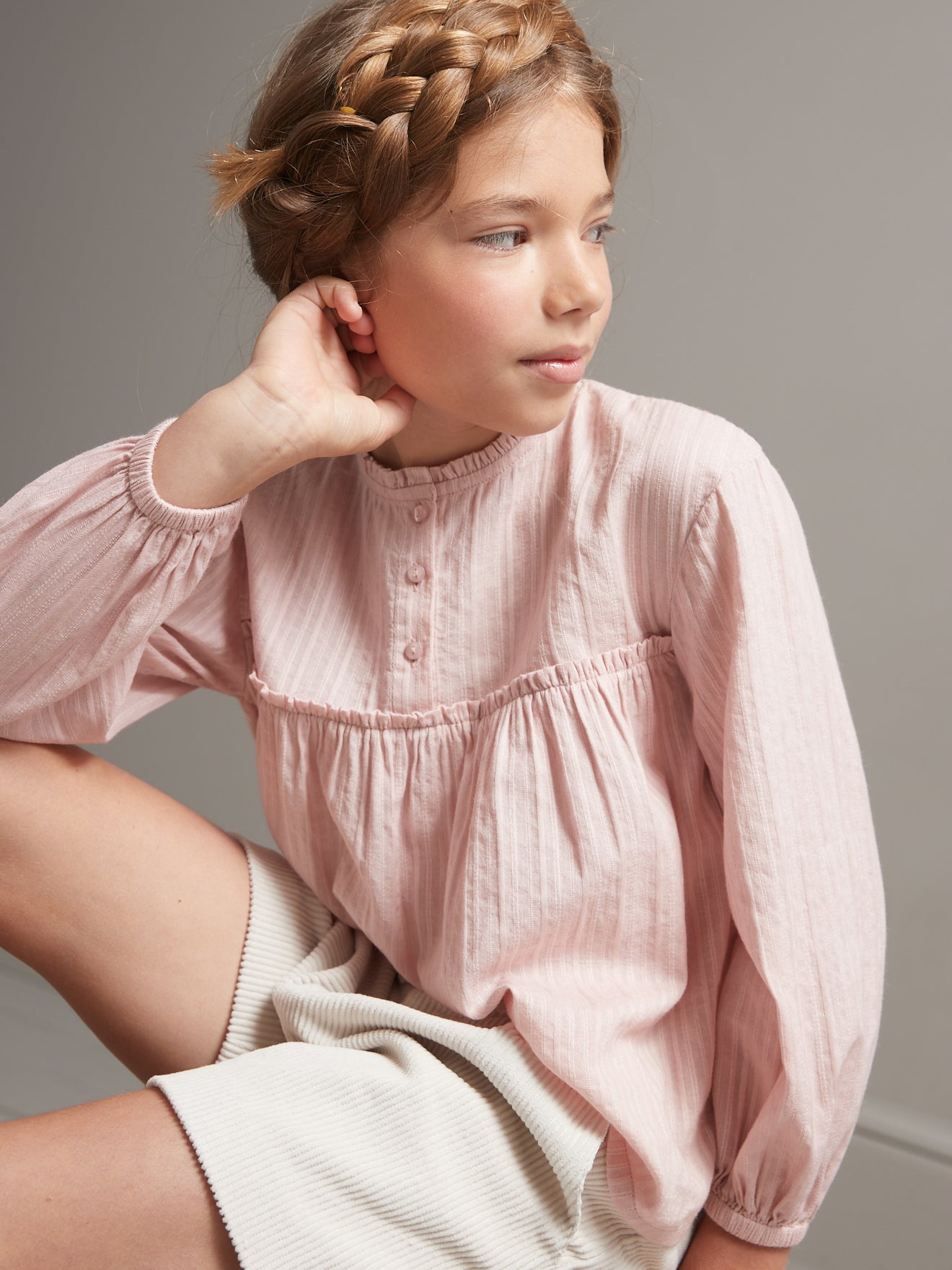 Chemise Fille à froufrou