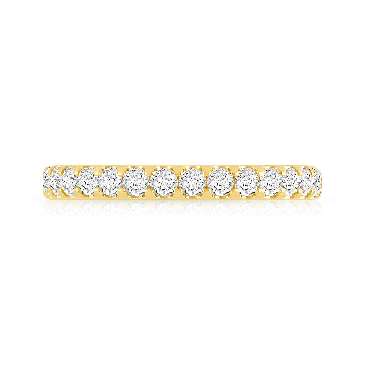 Alliance demi-tour or 750 jaune diamant H/P1
