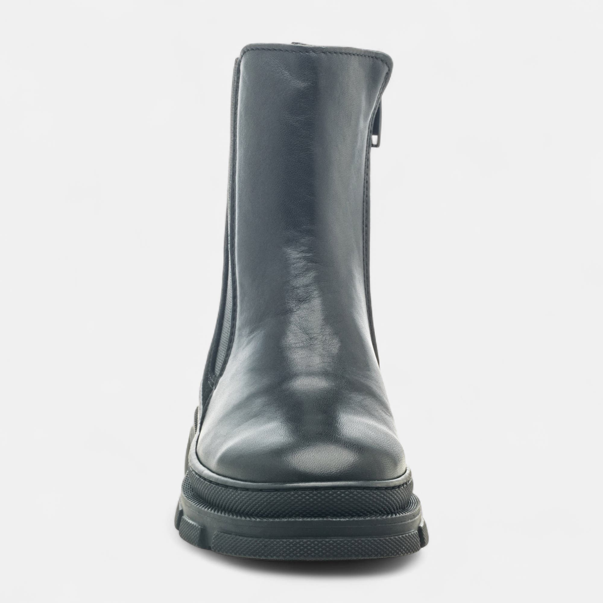 Bottines Fille en cuir noir