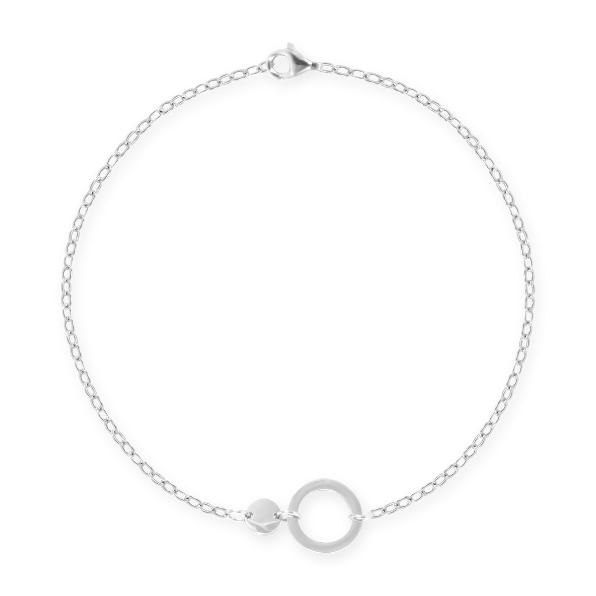 Bracelet en acier argenté